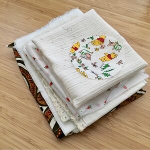 LP Vintage Fabric Remnants | Whites Reds Browns
